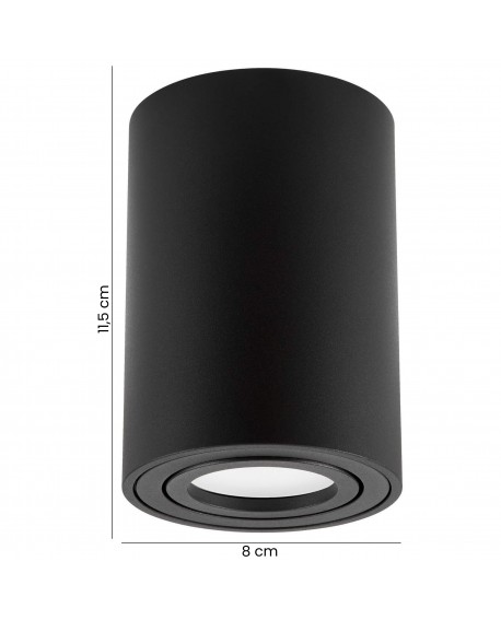 Nowoczesny spot sufitowy LED w matowej czerni – minimalistyczny design, elegancka forma.