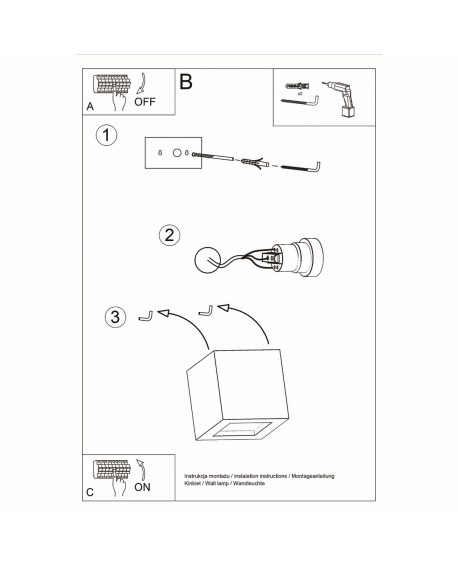 Kinkiet ceramiczny LEO Sollux SL.0005