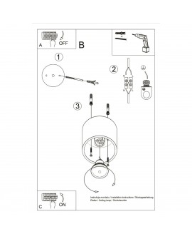Plafon ORBIS 1 szary Sollux SL.0018