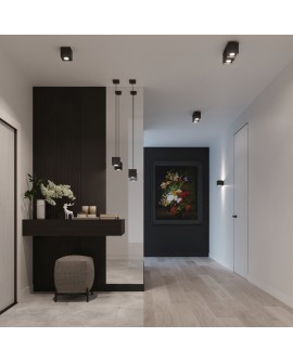 Plafon QUAD 1 czarny Sollux SL.0022