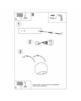Kinkiet ceramiczny GLOBE Sollux SL.0032