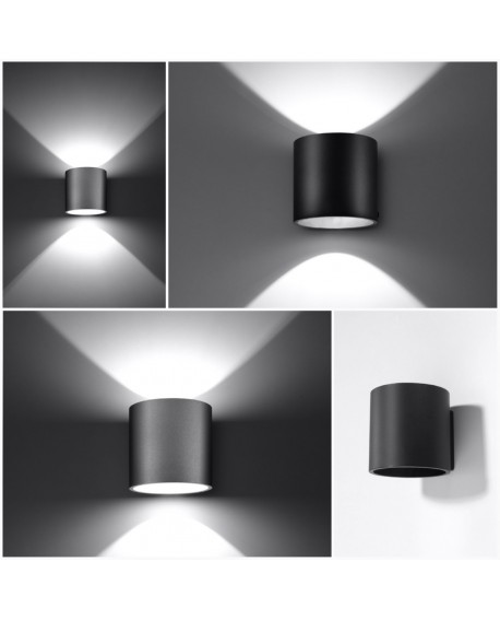 Kinkiet ORBIS 1 czarny Sollux SL.0048