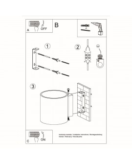Kinkiet ORBIS 1 szary Sollux SL.0049
