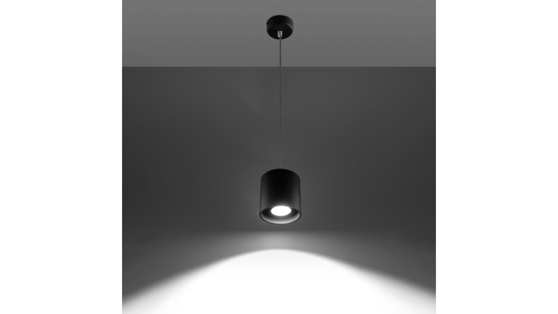 Lampa wisząca ORBIS 1 czarny Sollux SL.0051