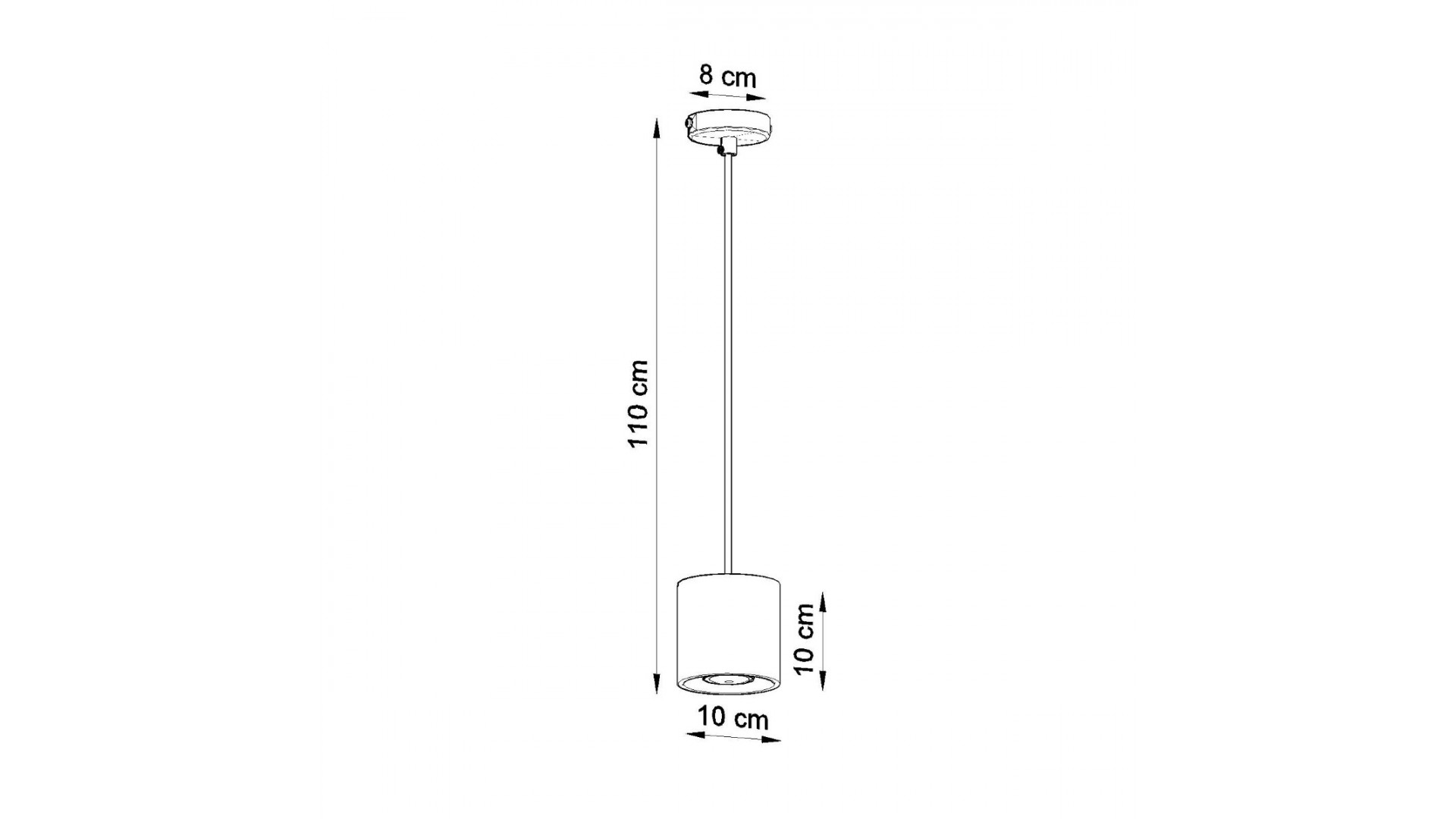Lampa wisząca ORBIS 1 czarny Sollux SL.0051