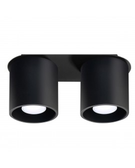 Plafon ORBIS 2 czarny Sollux SL.0054