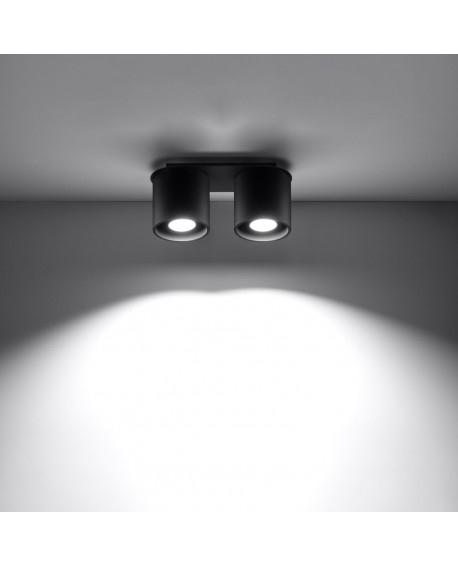 Plafon ORBIS 2 czarny Sollux SL.0054