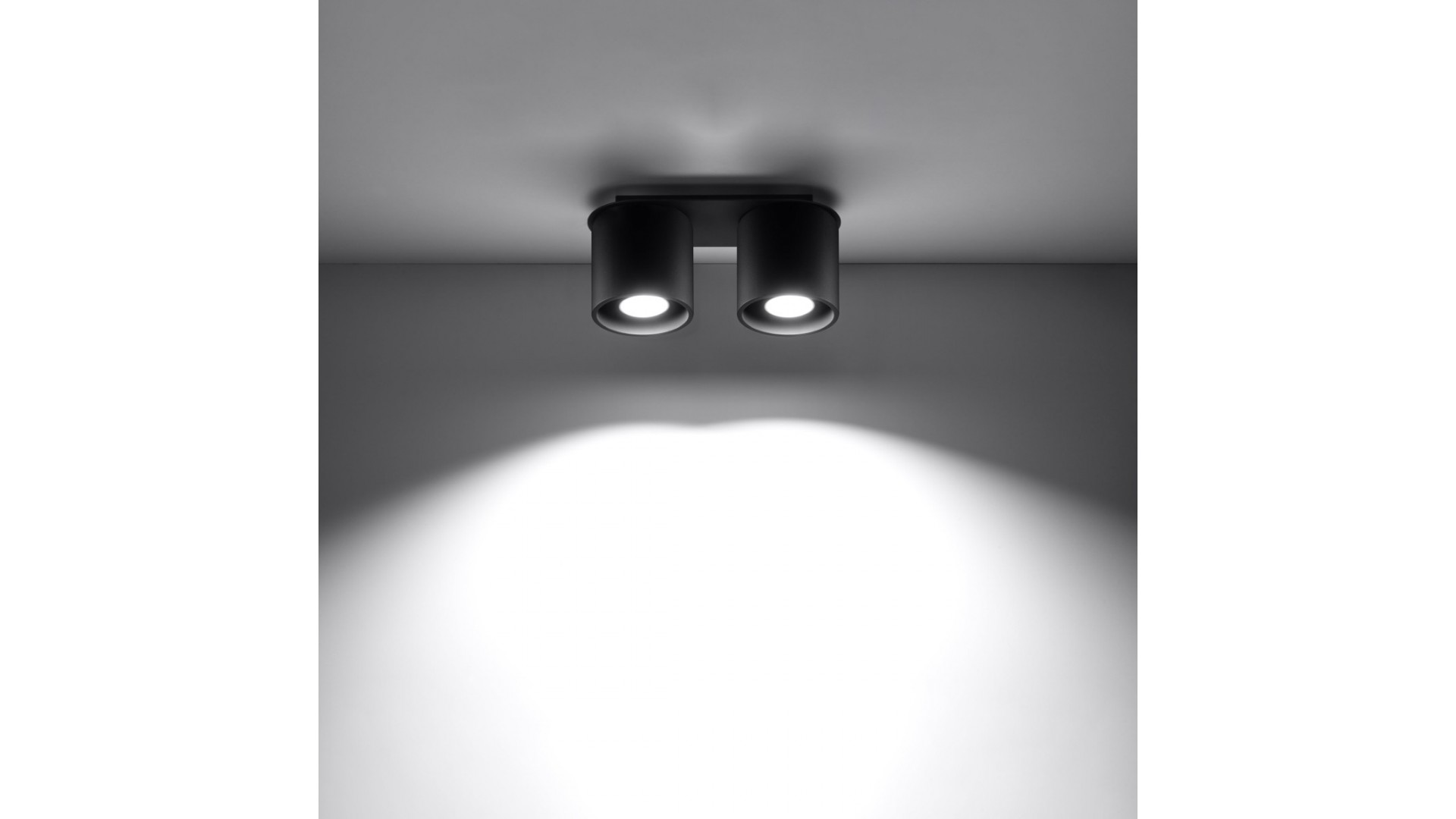 Plafon ORBIS 2 czarny Sollux SL.0054