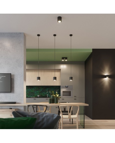 Plafon ORBIS 2 czarny Sollux SL.0054