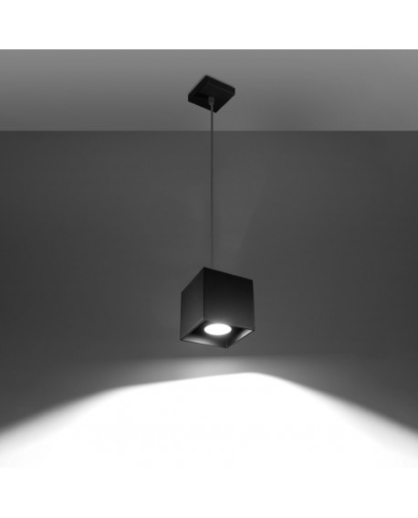Lampa wisząca QUAD 1 czarny Sollux SL.0060