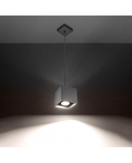 Lampa wisząca QUAD 1 szary Sollux SL.0061