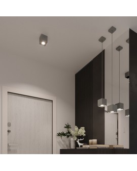 Lampa wisząca QUAD 1 szary Sollux SL.0061