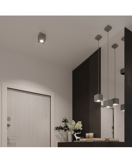Lampa wisząca QUAD 1 szary Sollux SL.0061
