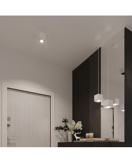 Lampa wisząca QUAD 1 biały Sollux SL.0062