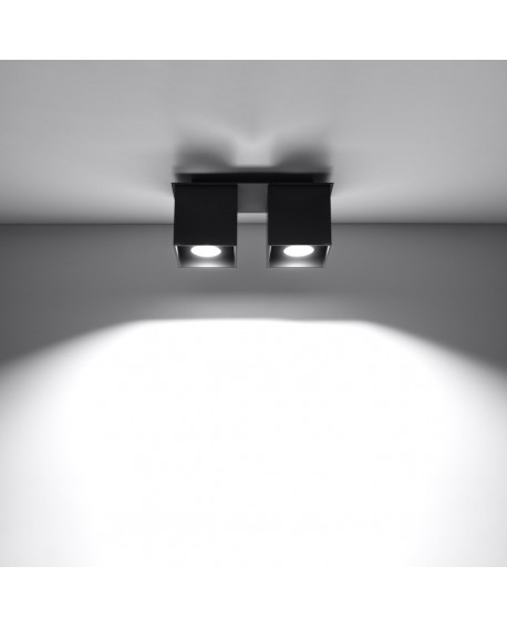Plafon QUAD 2 czarny Sollux SL.0063