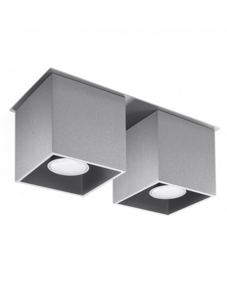 Plafon QUAD 2 szary Sollux SL.0064