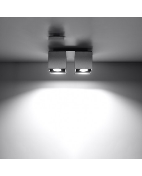 Plafon QUAD 2 szary Sollux SL.0064