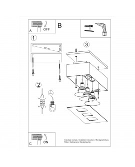 Plafon MONO 3 biały Sollux SL.0068