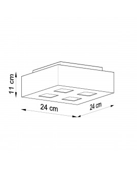 Plafon MONO 4 czarny Sollux SL.0073