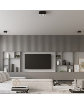 Plafon MONO 4 czarny Sollux SL.0073