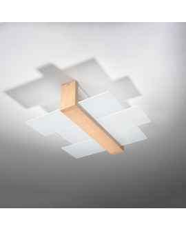 Plafon FENIKS 2 naturalne drewno Sollux SL.0076