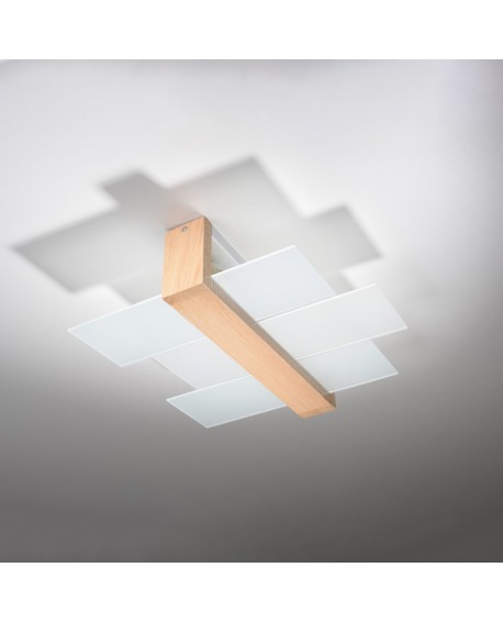 Plafon FENIKS 2 naturalne drewno Sollux SL.0076