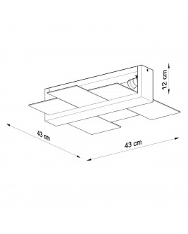 Plafon FENIKS 2 naturalne drewno Sollux SL.0076