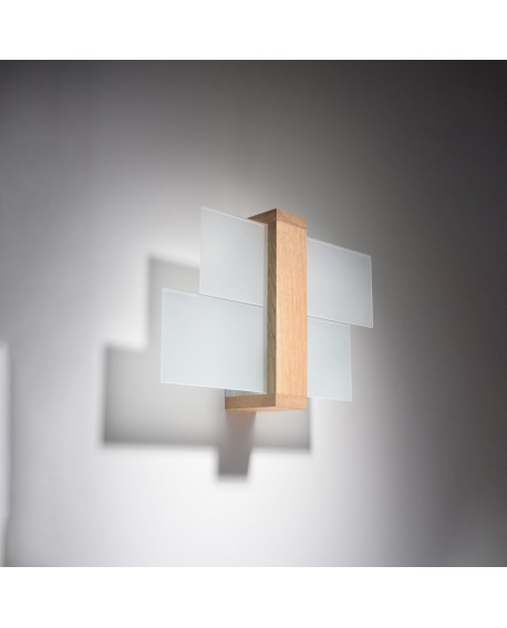 Kinkiet FENIKS 1 naturalne drewno Sollux SL.0077