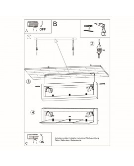 Plafon FENIKS 2 biały Sollux SL.0078
