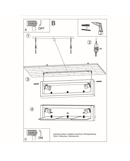 Plafon FENIKS 2 biały Sollux SL.0078