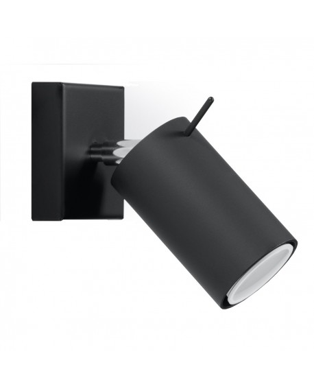 Kinkiet RING czarny Sollux SL.0091