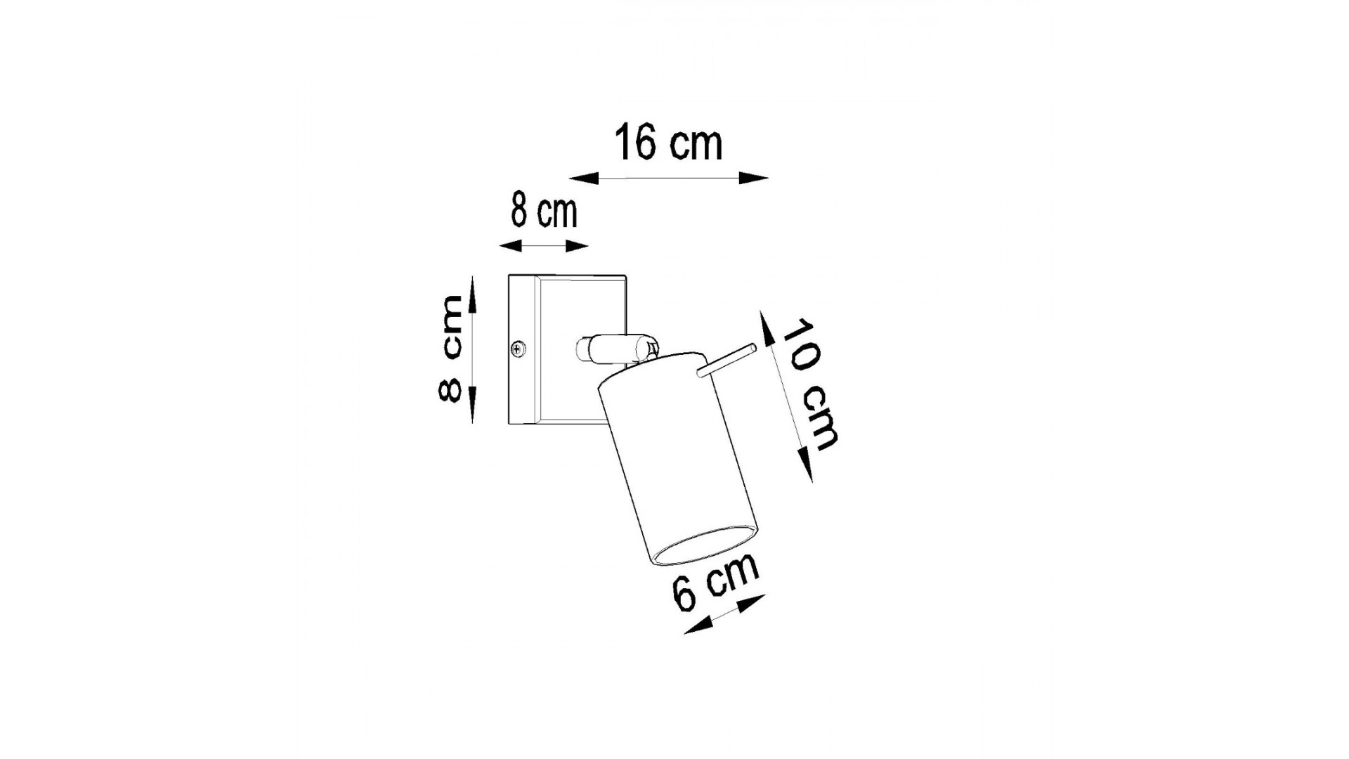 Kinkiet RING czarny Sollux SL.0091