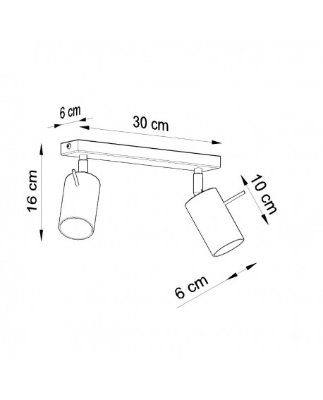 Plafon RING 2 czarny Sollux SL.0092