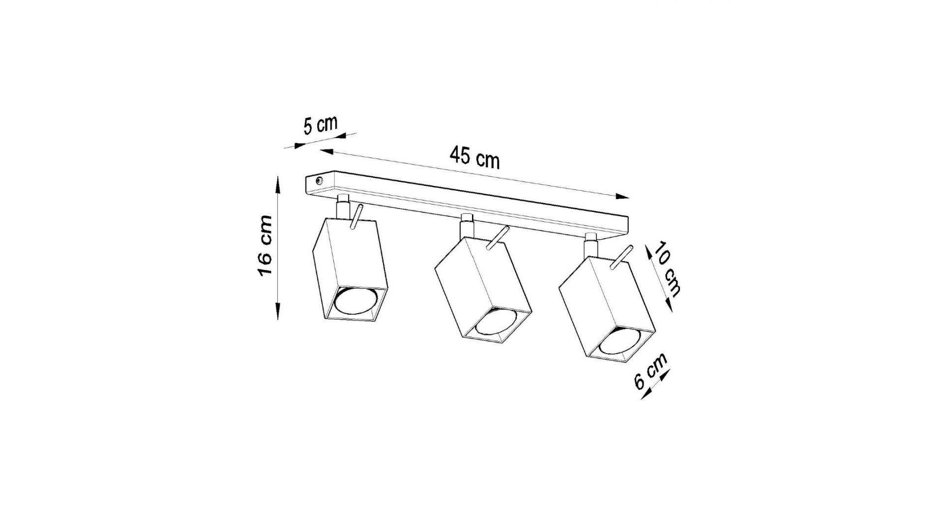Plafon MERIDA 3 biały Sollux SL.0097