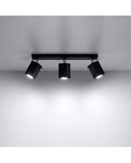 Plafon MERIDA 3 czarny Sollux SL.0101