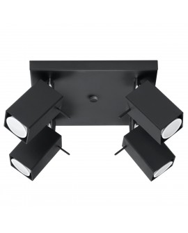 Plafon MERIDA 4 czarny Sollux SL.0102