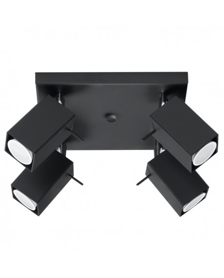 Plafon MERIDA 4 czarny Sollux SL.0102