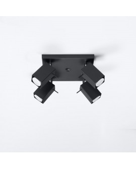 Plafon MERIDA 4 czarny Sollux SL.0102