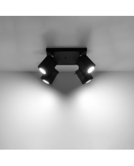 Plafon MERIDA 4 czarny Sollux SL.0102