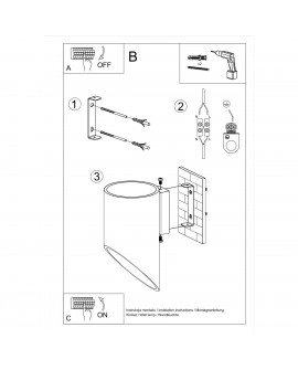 Kinkiet PENNE 20 czarny Sollux SL.0113