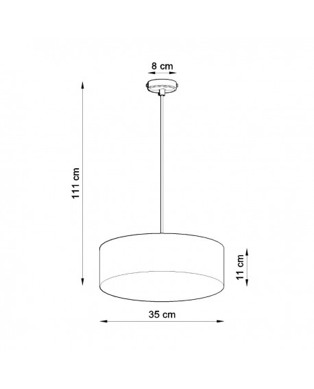 Lampa wisząca ARENA 35 czarna Sollux SL.0115
