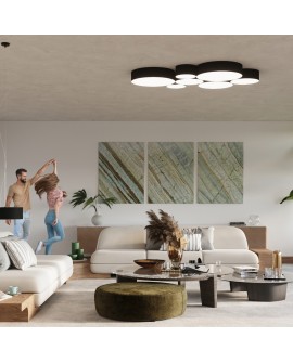 Lampa wisząca ARENA 35 czarna Sollux SL.0115