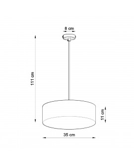 Lampa wisząca ARENA 35 szara Sollux SL.0116