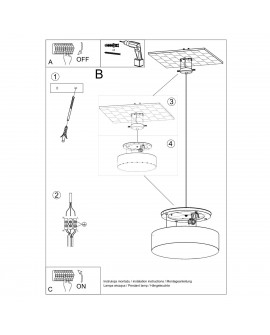 Lampa wisząca ARENA 35 szara Sollux SL.0116