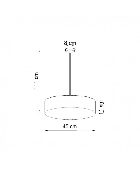 Lampa wisząca ARENA 45 szara Sollux SL.0119