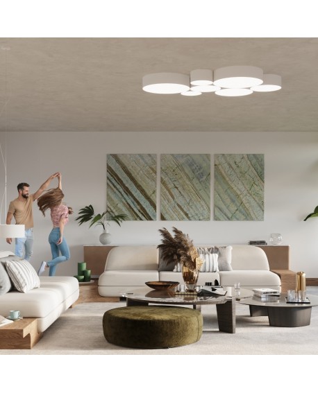 Lampa wisząca ARENA 45 biała Sollux SL.0120