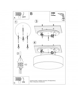 Plafon ARENA 35 czarna Sollux SL.0121