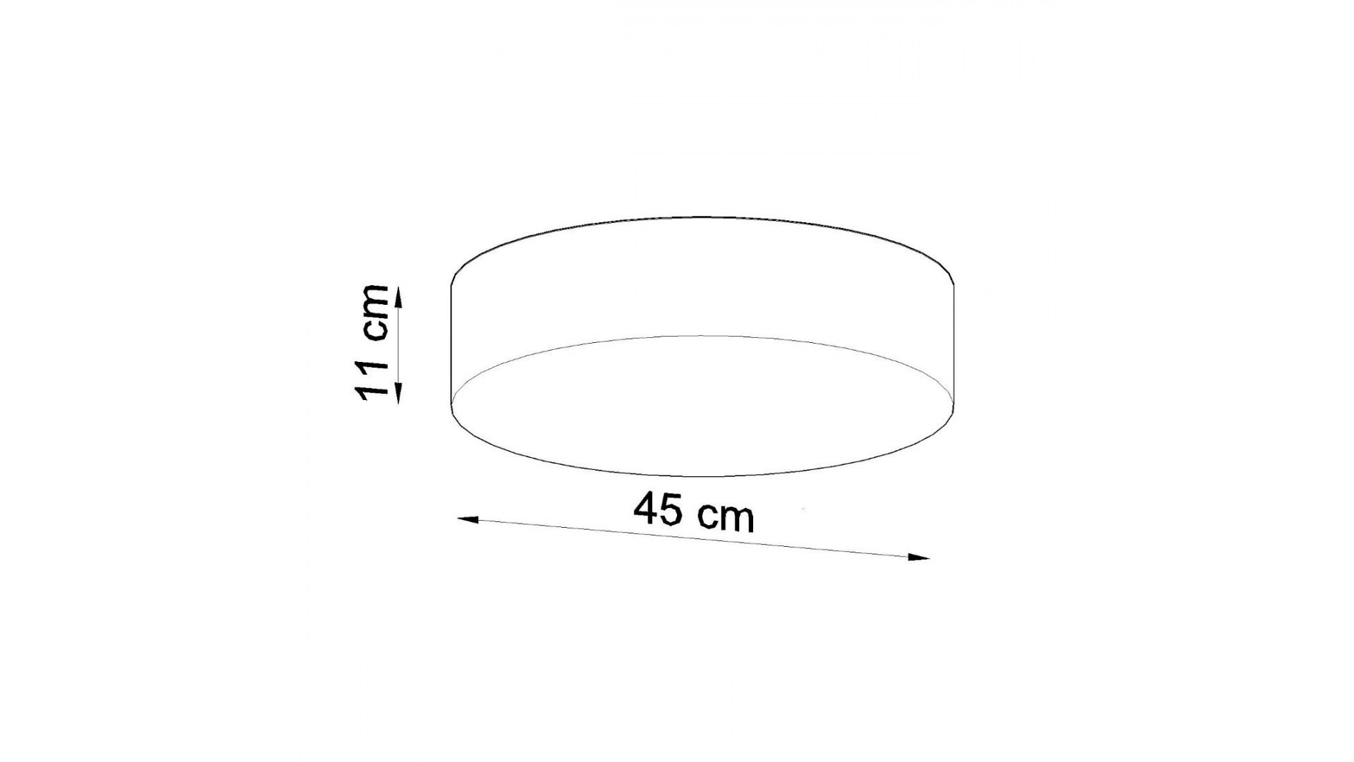 Plafon ARENA 45 szara Sollux SL.0125