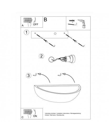 Kinkiet ceramiczny OSKAR Sollux SL.0160