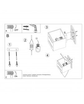 Kinkiet LORETO szary Sollux SL.0202